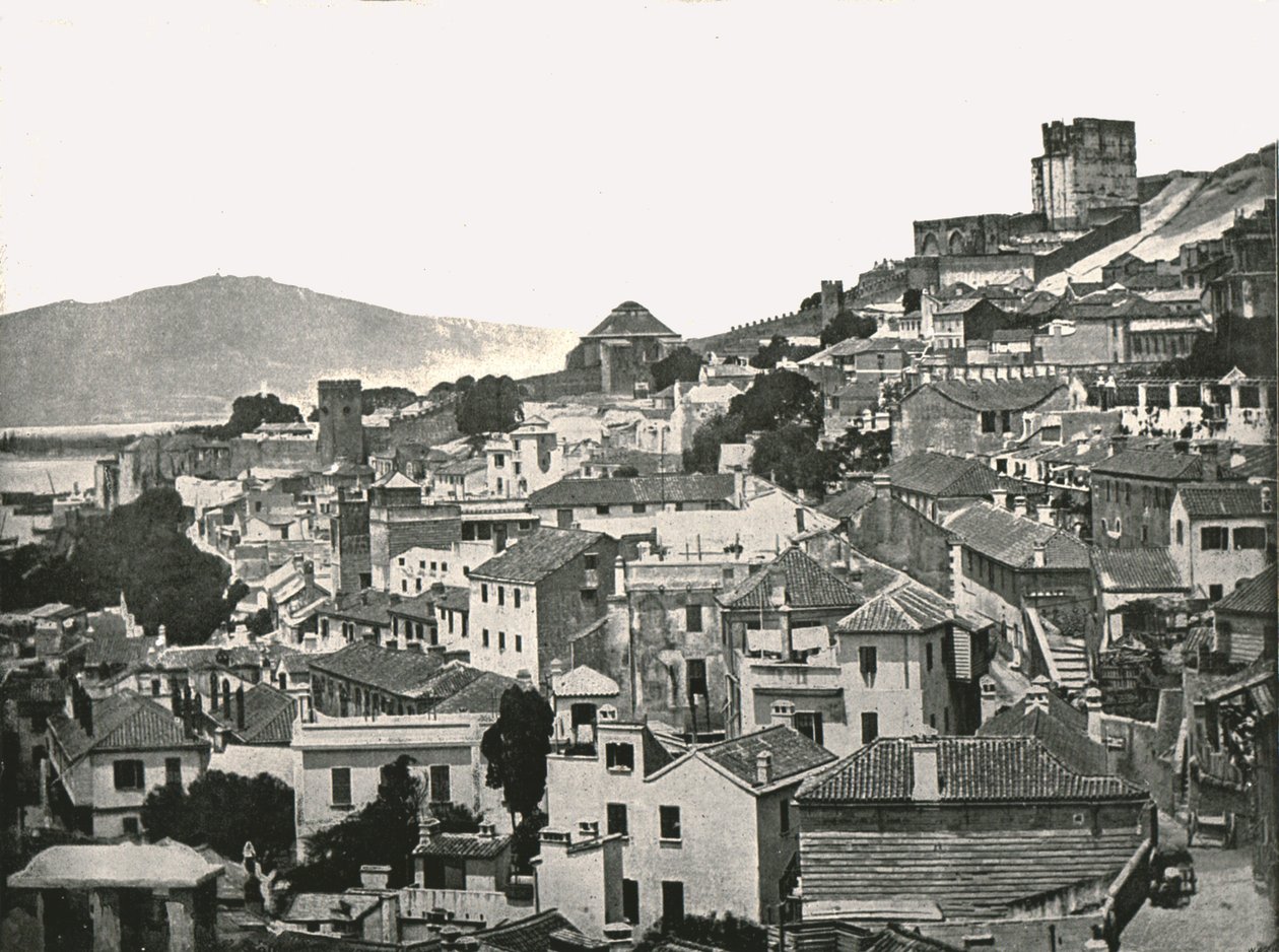 Vue de la ville, Gibraltar, 1895 - W and S Ltd