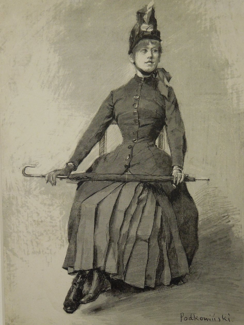 Femme avec un parapluie - Władysław Podkowiński