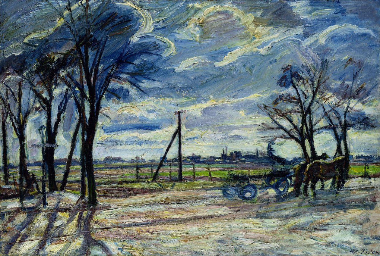 Paysage suburbain au printemps - Waldemar Rosler