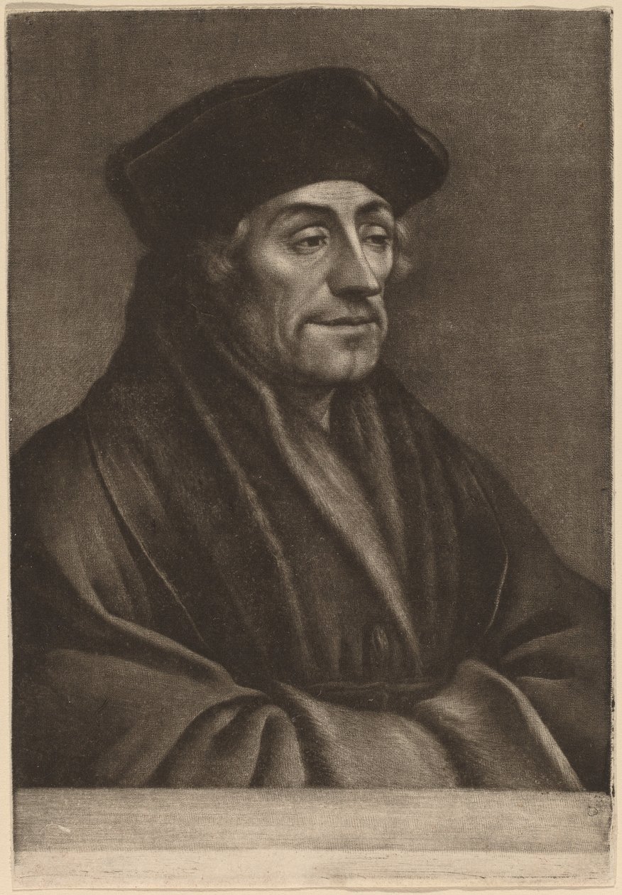 Érasme - Wallerant Vaillant after Hans Holbein the Younger