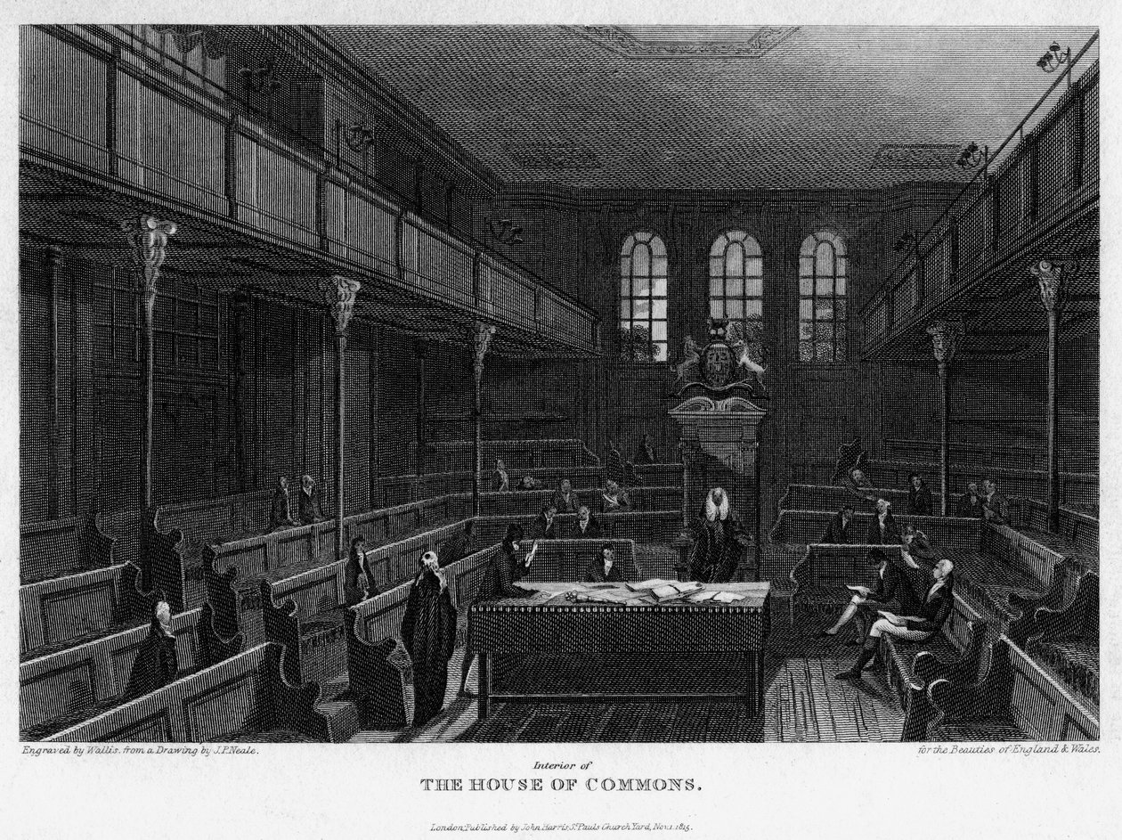 Chambre des communes, Westminster, Londres, 1815 - Wallis