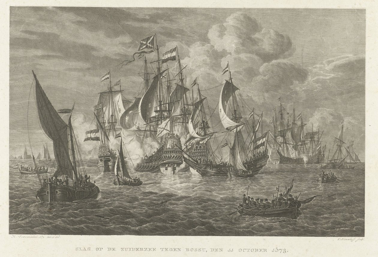 La bataille sur le Zuiderzee contre Bossu, 1573 - Walraad Nieuwhoff