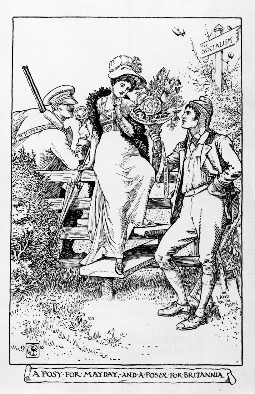Un bouquet pour le 1er mai et un casse-tête pour Britannia - Walter Crane