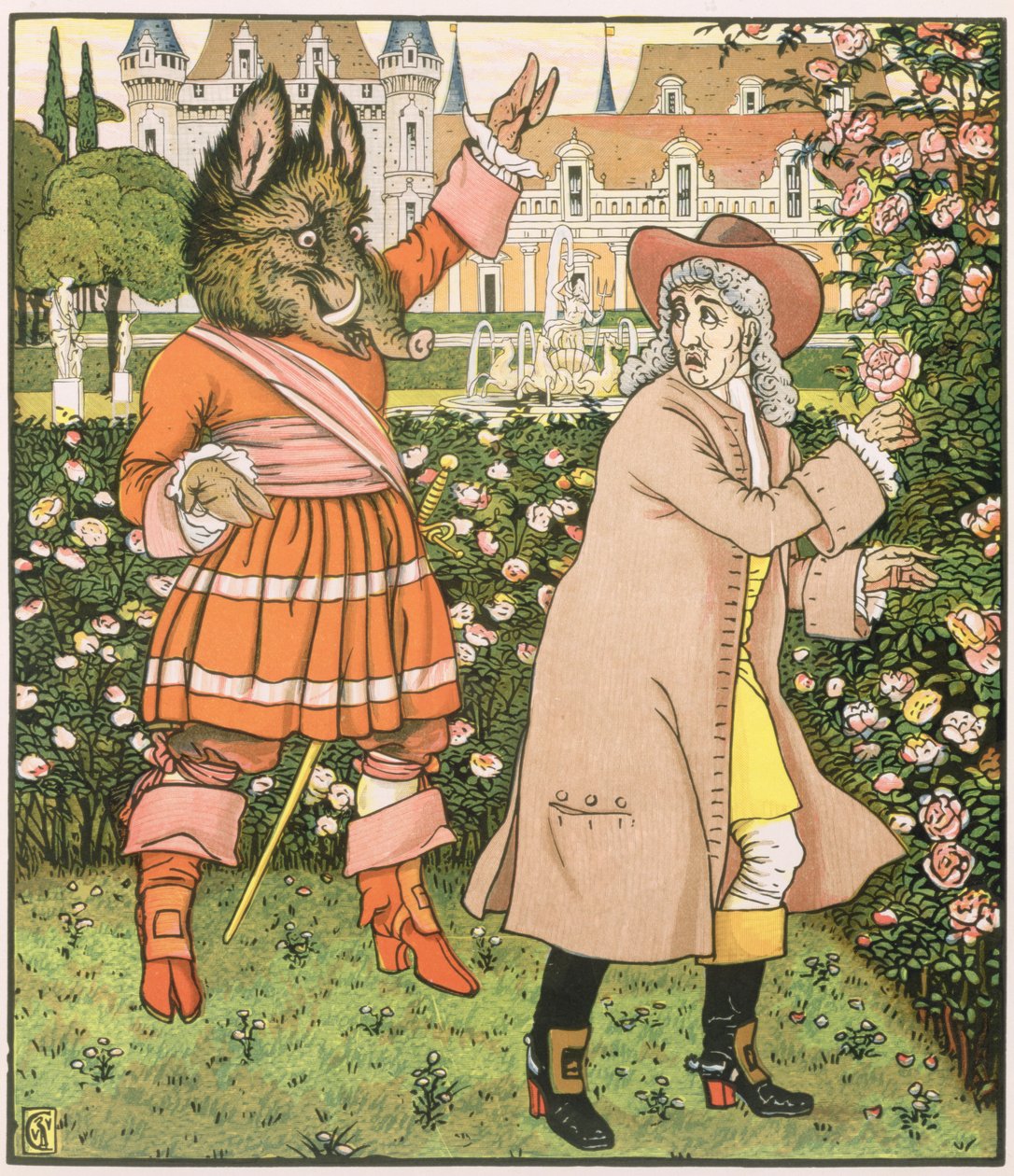 Illustration de La Belle et la Bête, 1901 - Walter Crane