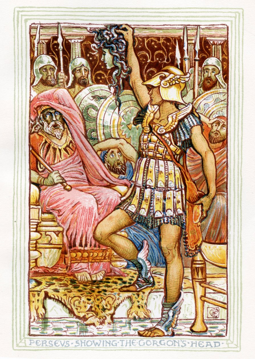 Persée montrant la tête de Méduse - Walter Crane