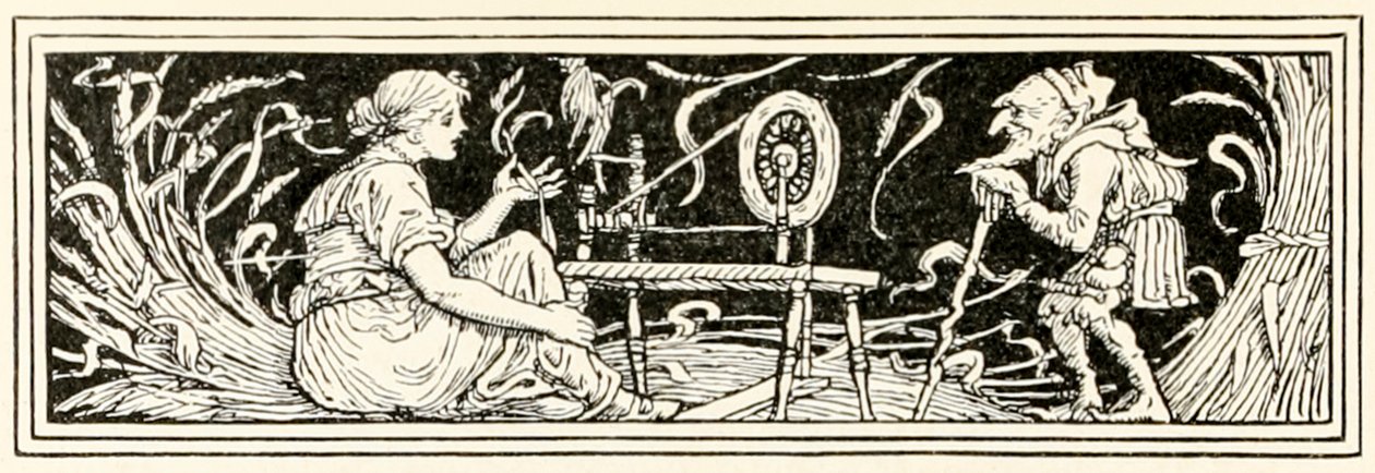Rumpelstiltskin et la fille du meunier de Rumpelstiltskin - Walter Crane