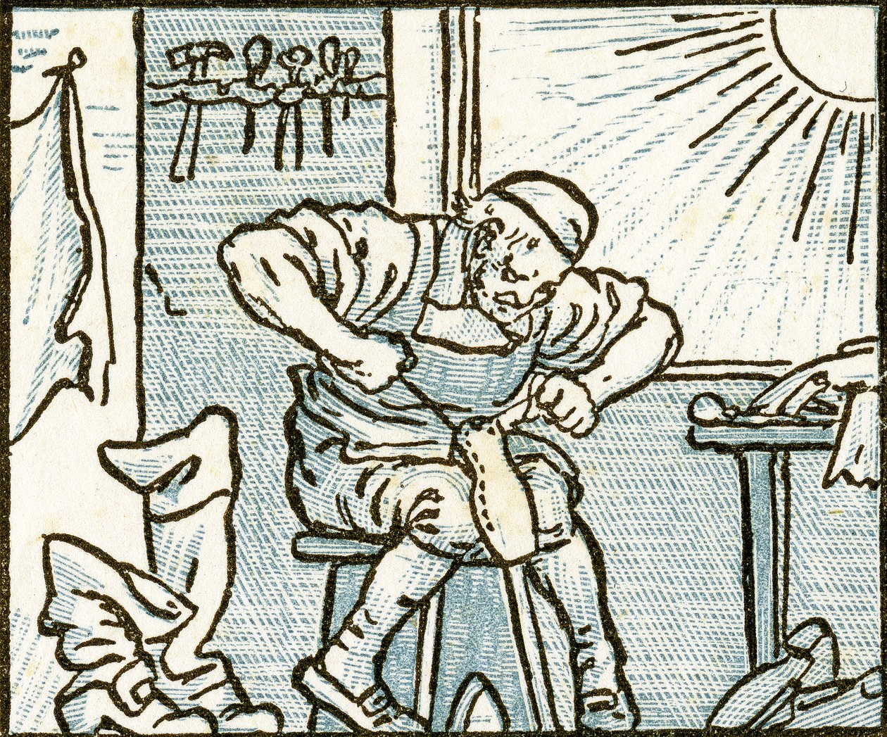 Le Cordonnier, illustration de chanson pour 