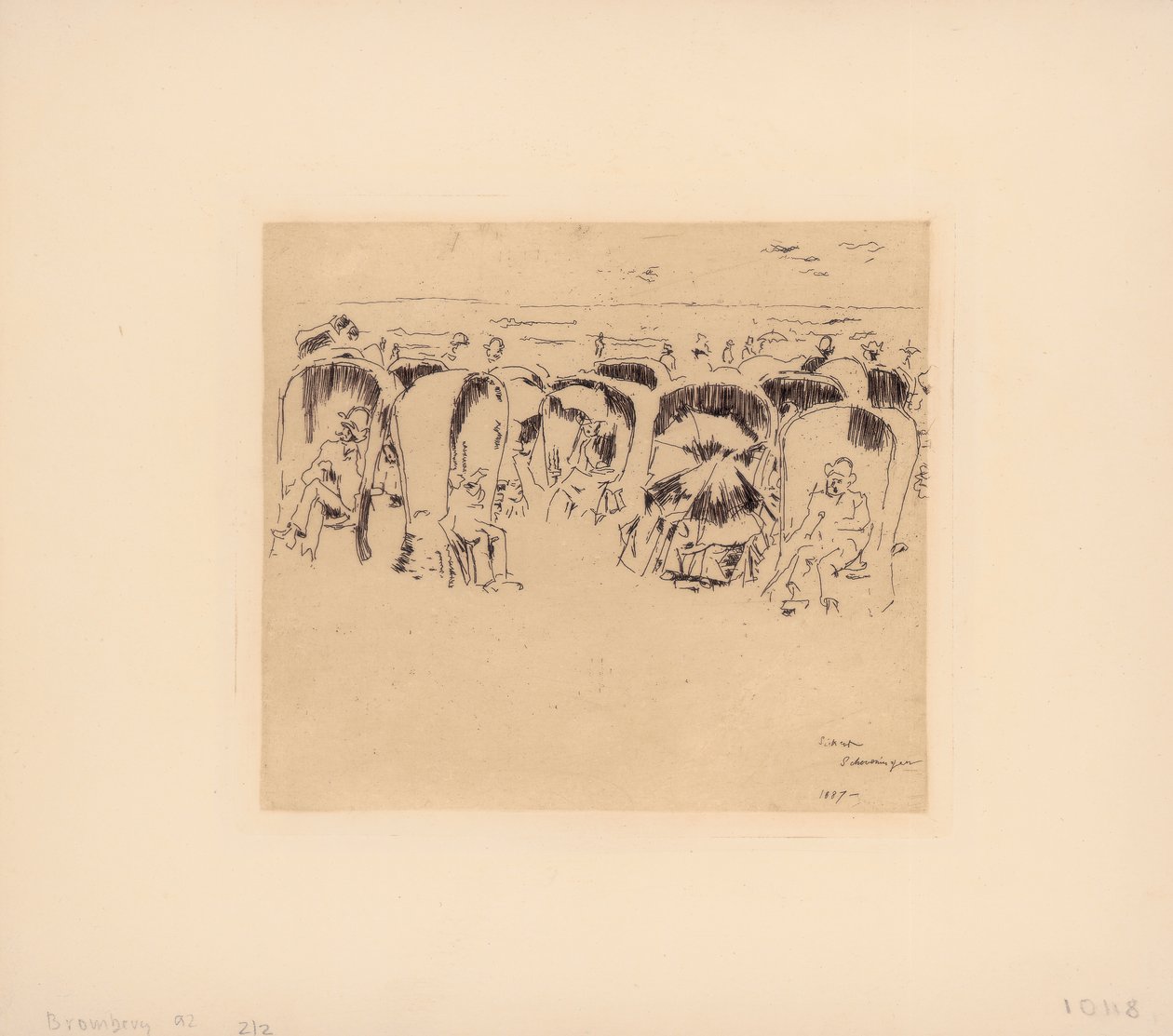 Scheveningen, chaises à vent sur la plage, 1887 - Walter Richard Sickert