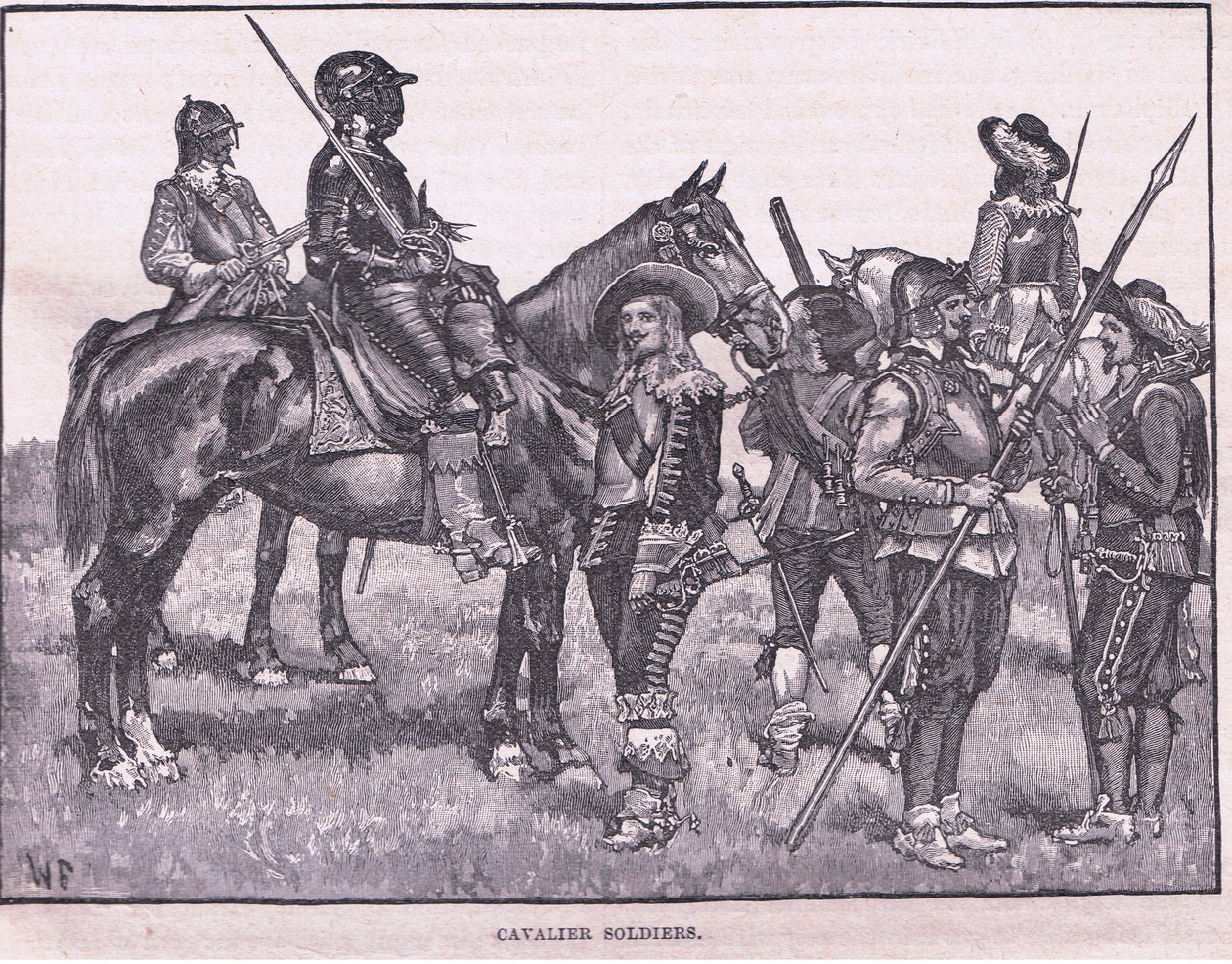 Soldats cavaliers AD 1645 - Walter Stanley Paget