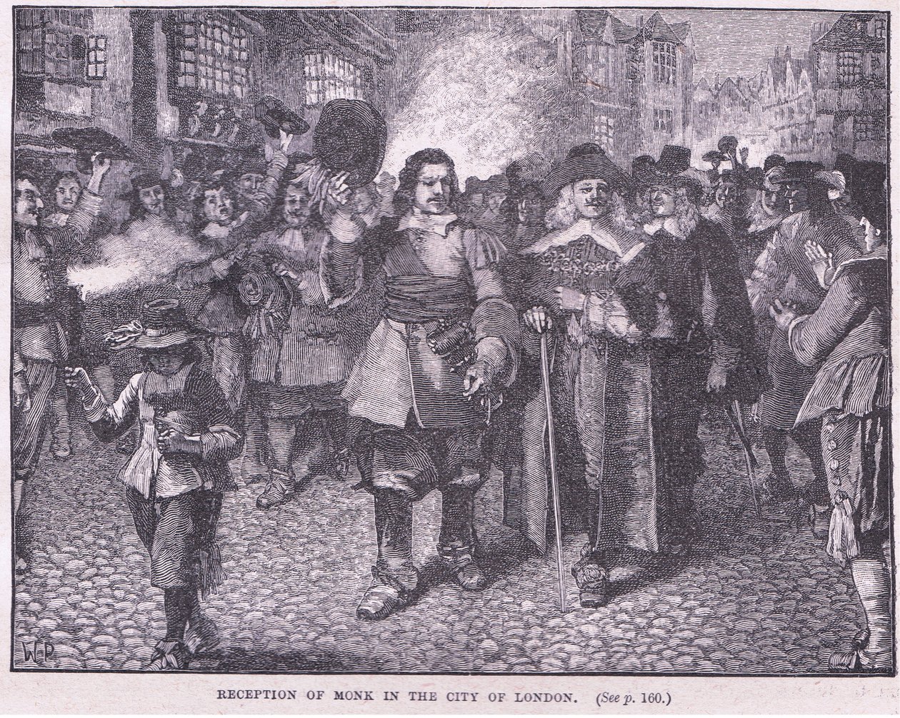 Réception du Moine dans la ville de Londres en 1659 - Walter Stanley Paget