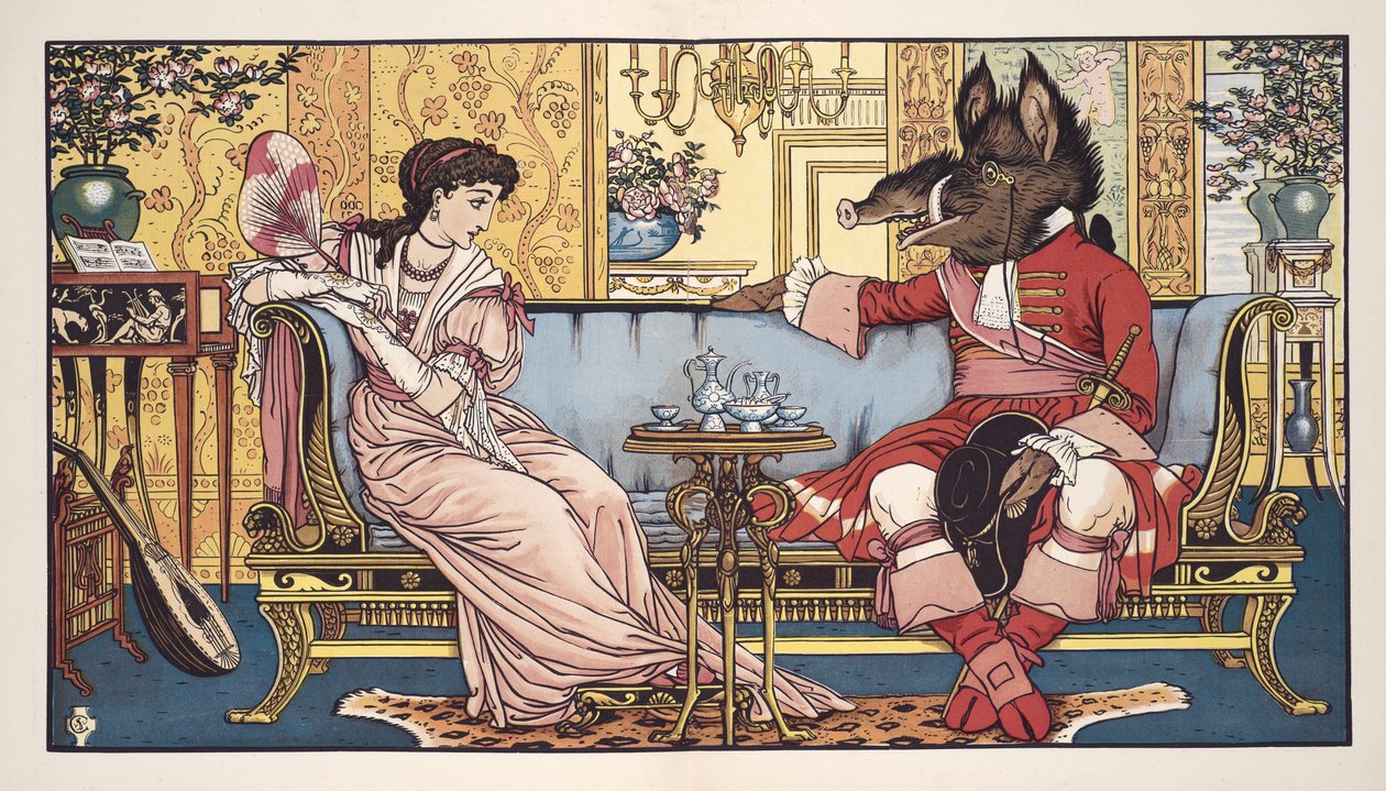 La Belle et la Bête, pub. 1874 - Walter Crane