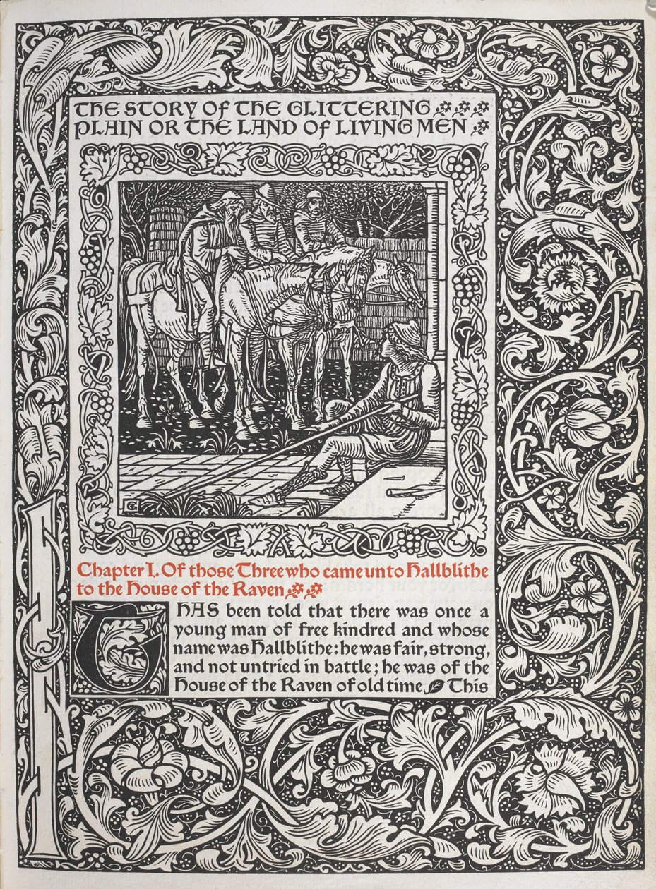 Chapitre I. De ceux trois qui vinrent à Hallblithe à la maison du Corbeau - Walter Crane