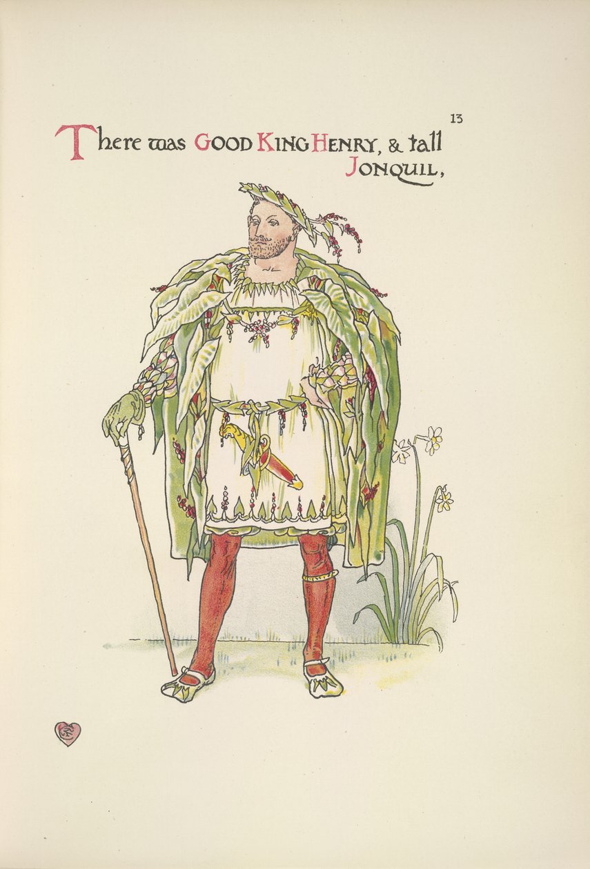 Bon roi Henri. Un homme déguisé en Henri VIII - Walter Crane