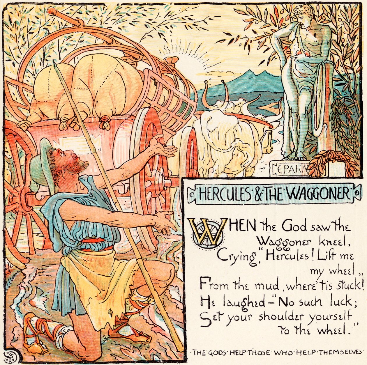 Hercule et le charretier, illustration de 