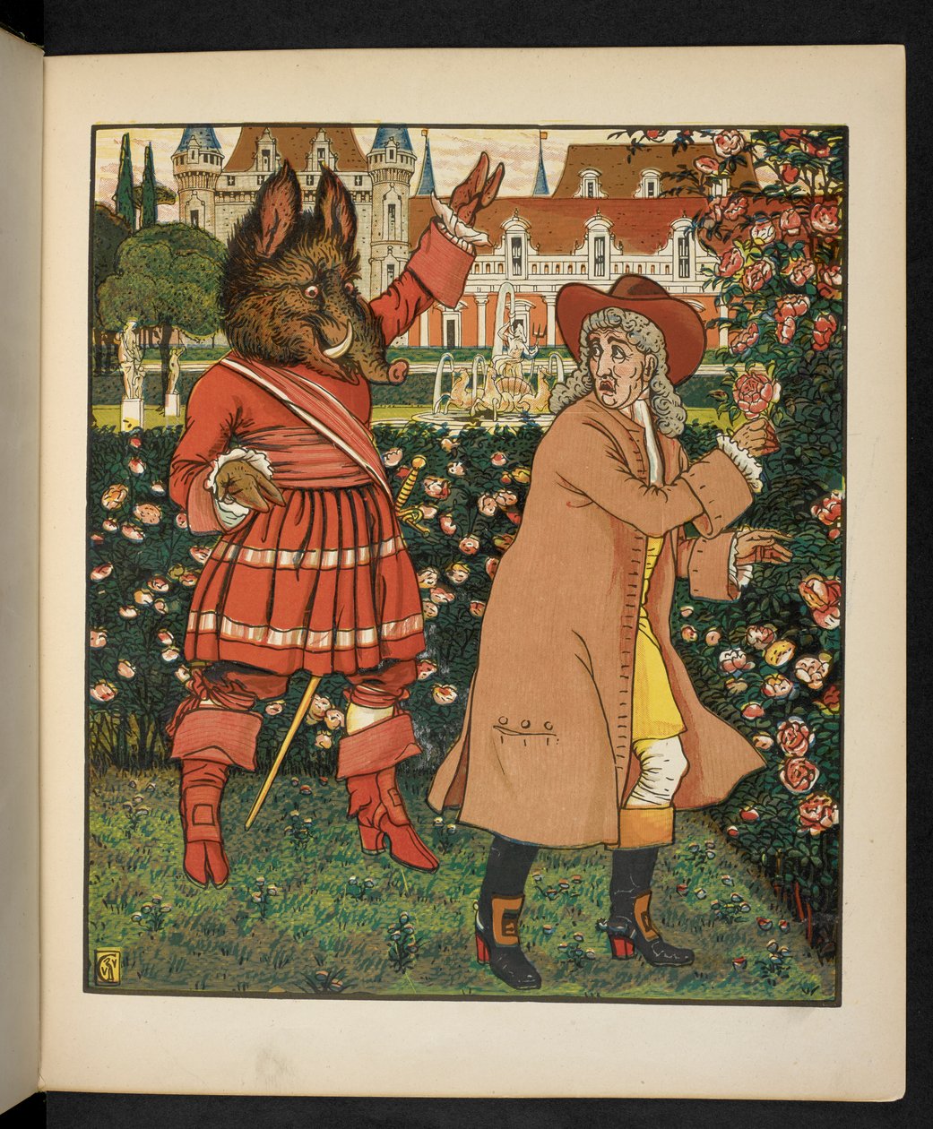 Illustration pour La Belle et la Bête - Walter Crane