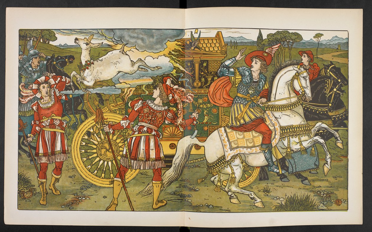 Illustration pour la Biche dans le bois - Walter Crane