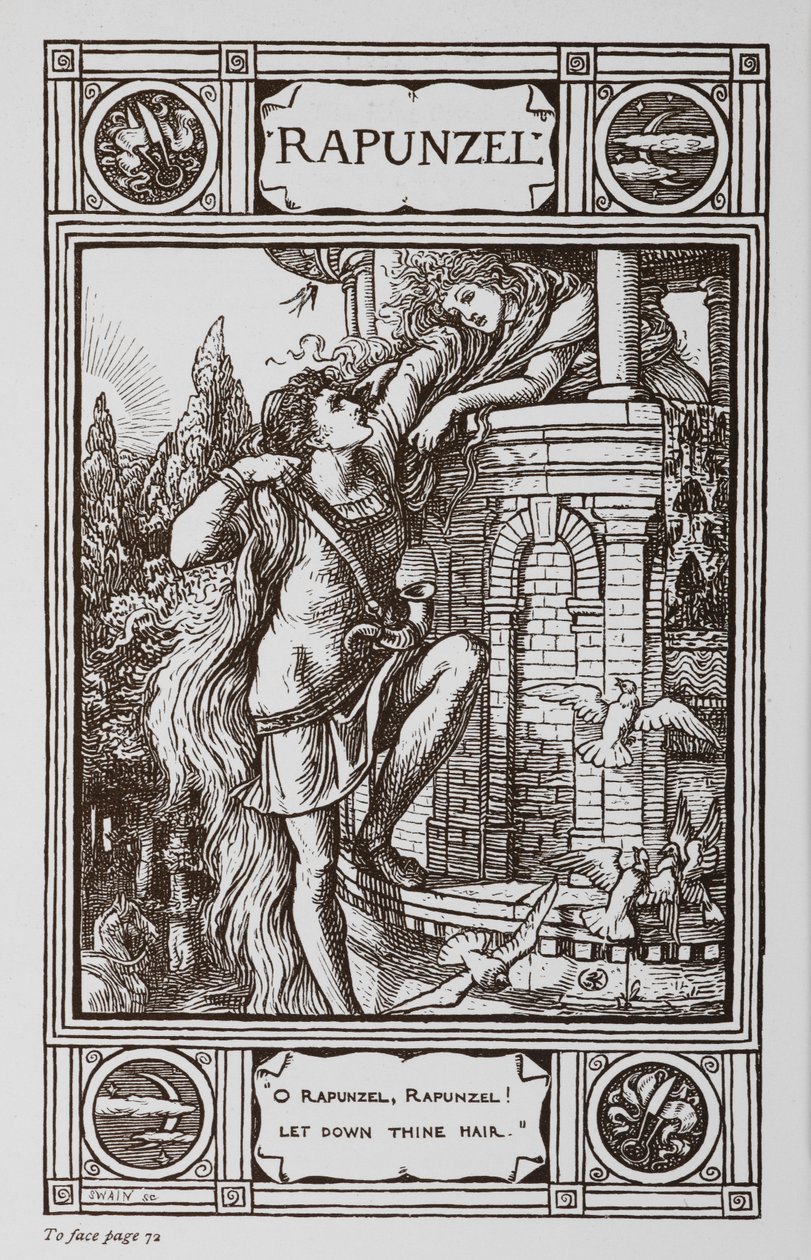Raiponce se penche par la fenêtre d