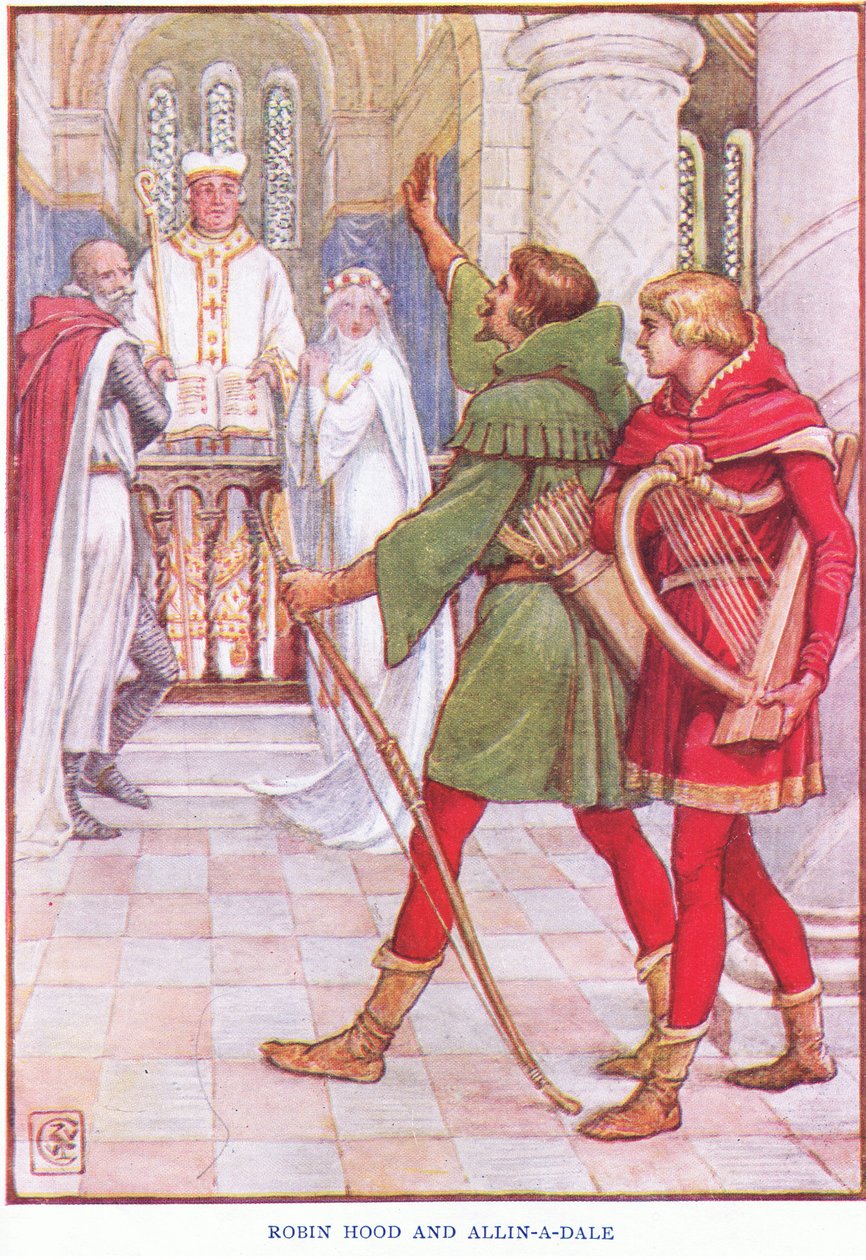 Robin des Bois et Alan-a-Dale, c.1920 - Walter Crane