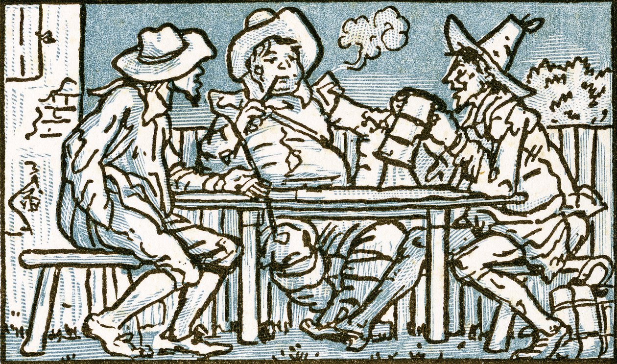 Les pauvres heureux, illustration de chanson pour 