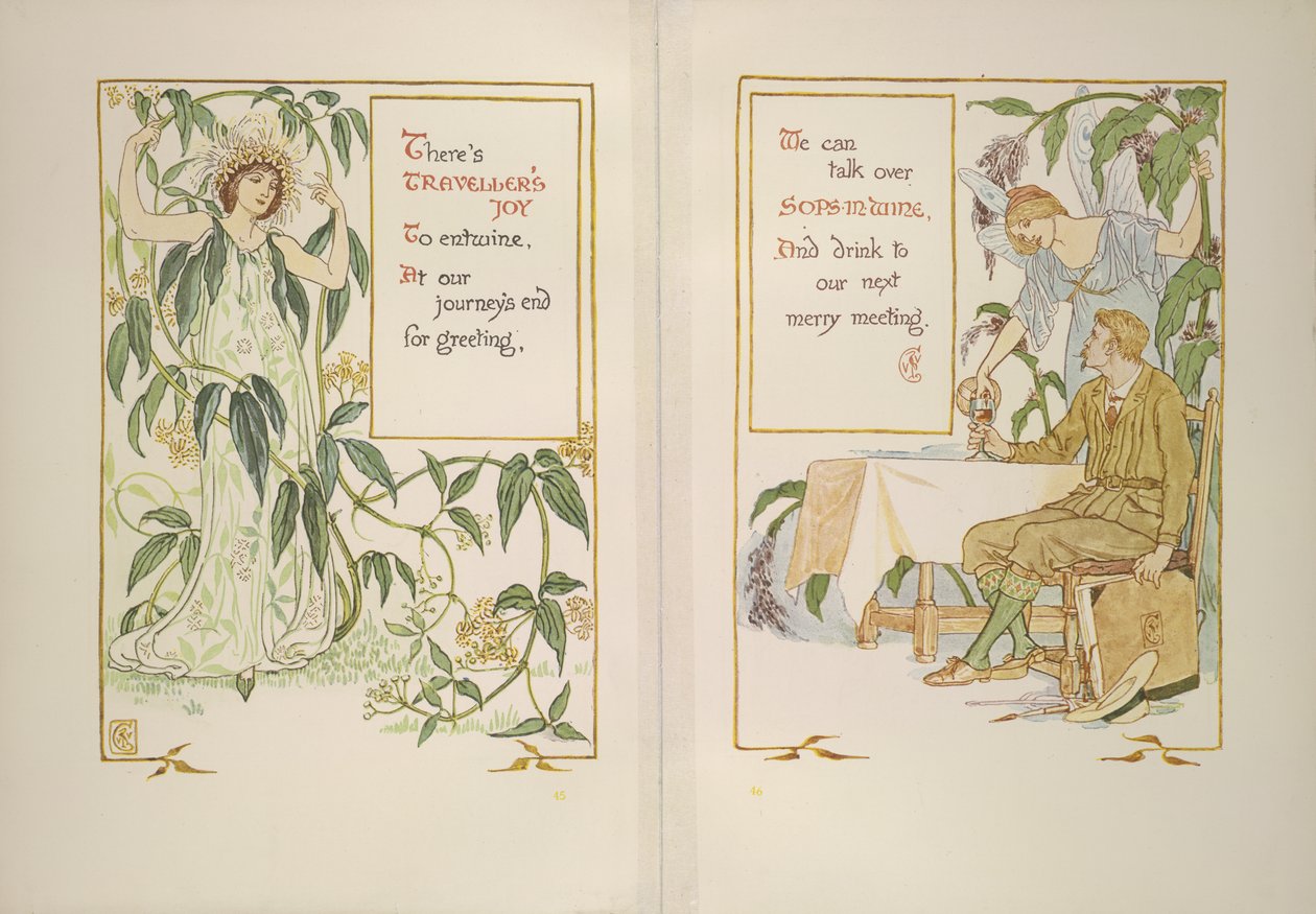 Clématite des haies et vin de sops - Walter Crane