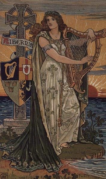 Irlande unie, calendrier pour 1897, réalisé pour Royal Ulster Works, Belfast - Walter Crane