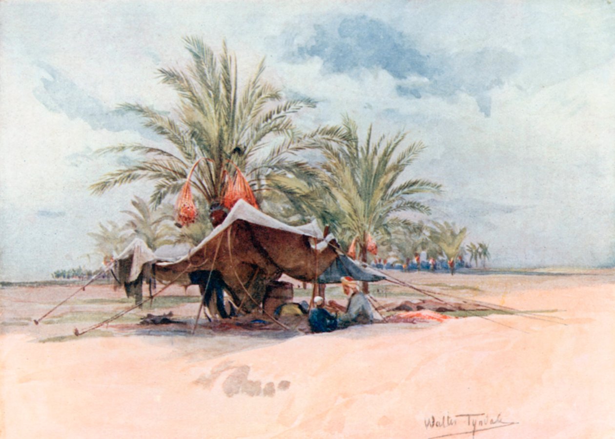 Tente Bedawi (lithographie couleur) - Walter Frederick Roofe Tyndale