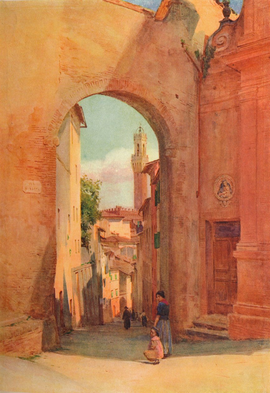 Arco Di S. Giuseppe, Sienne, vers 1900 1913 - Walter Frederick Roofe Tyndale