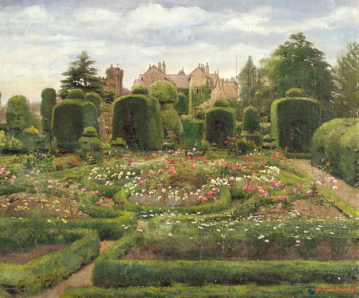 Les jardins de topiaires, Levens Hall, Cumbria, 1886 - Walter Frederick Roofe Tyndale