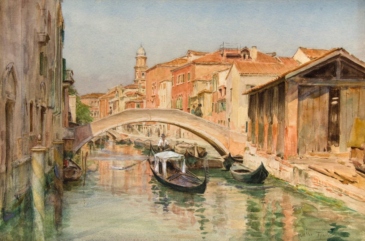 Le vieux chantier naval sur le Rio del Ognissanti, Venise - Walter Frederick Roofe Tyndale