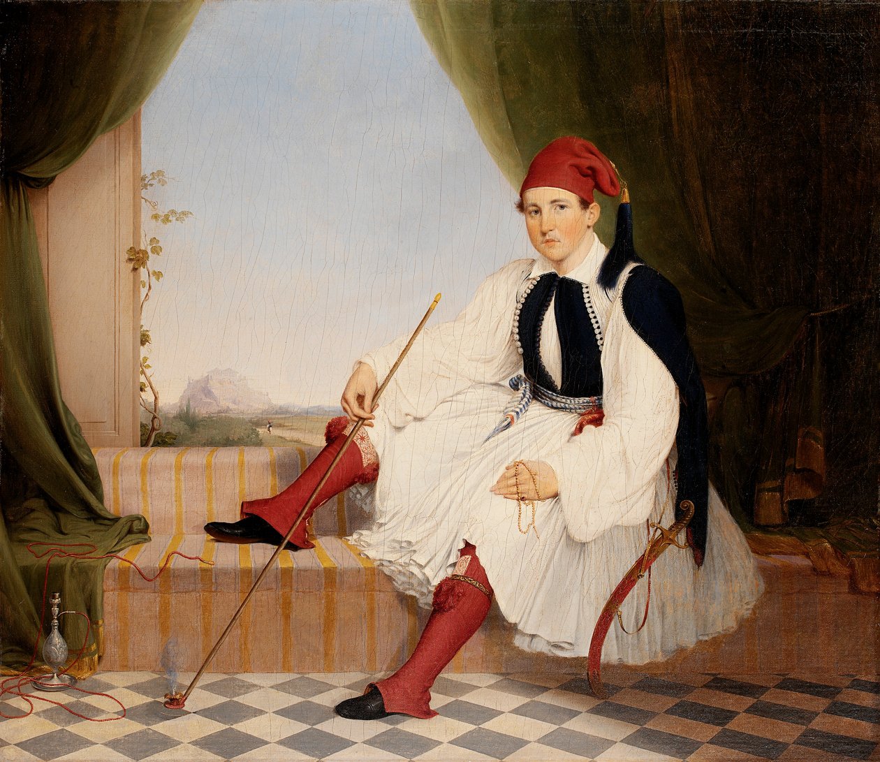 Portrait de John B. Carmac, en costume grec d