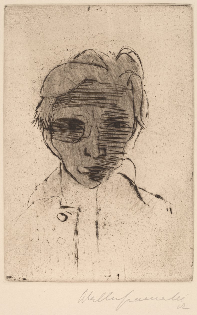 Visage sombre, Autoportrait, 1922 - Walter Gramatte