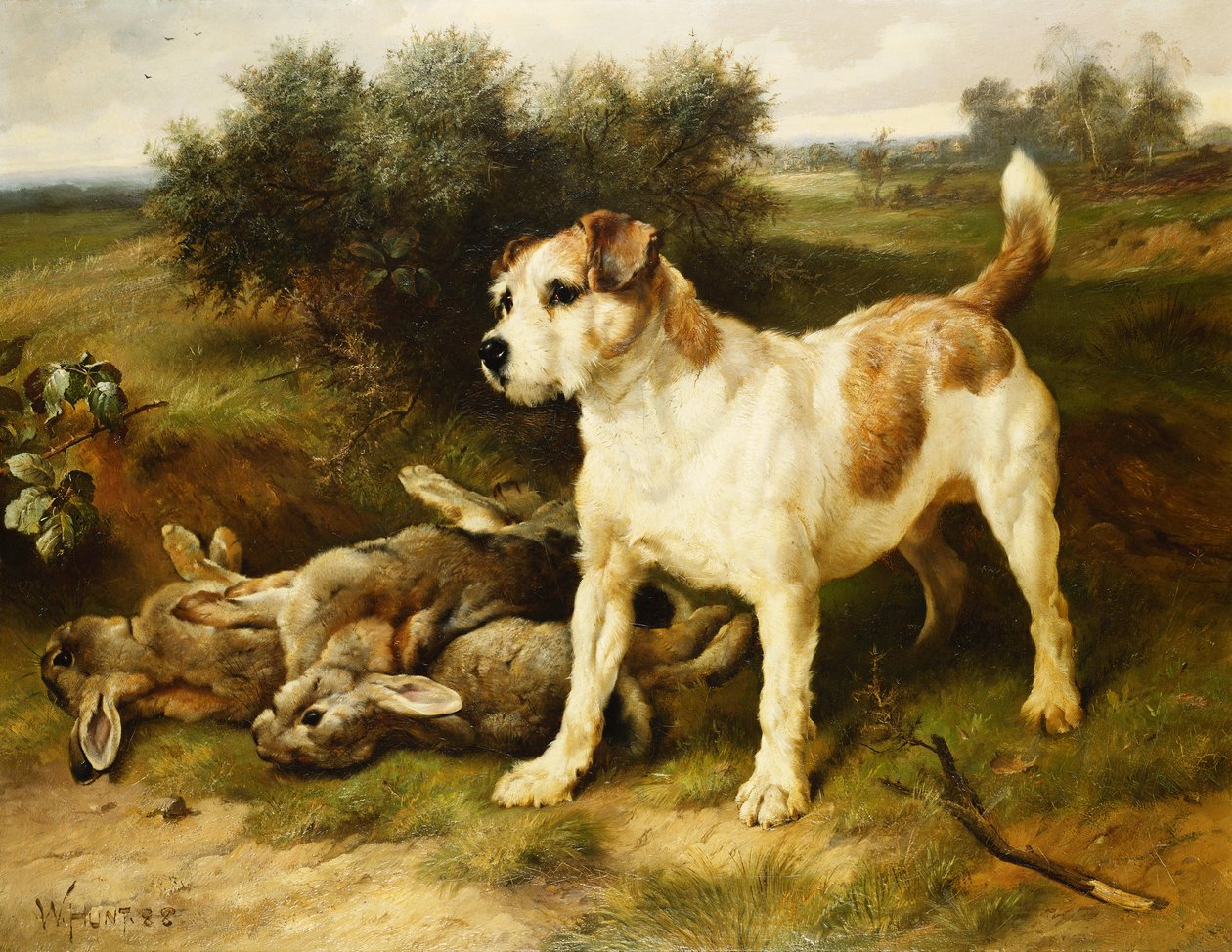 Un Fox Terrier avec le Butin du Jour - Walter Hunt