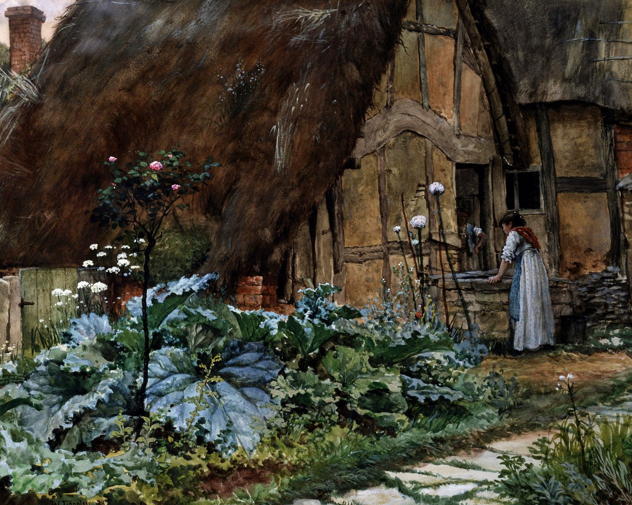By the Cottage. Conversation a la fenetre d