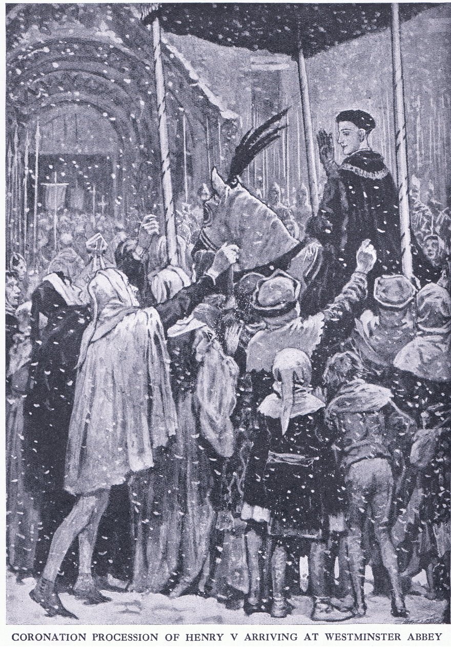 Procession du couronnement de Henri V arrivant à l