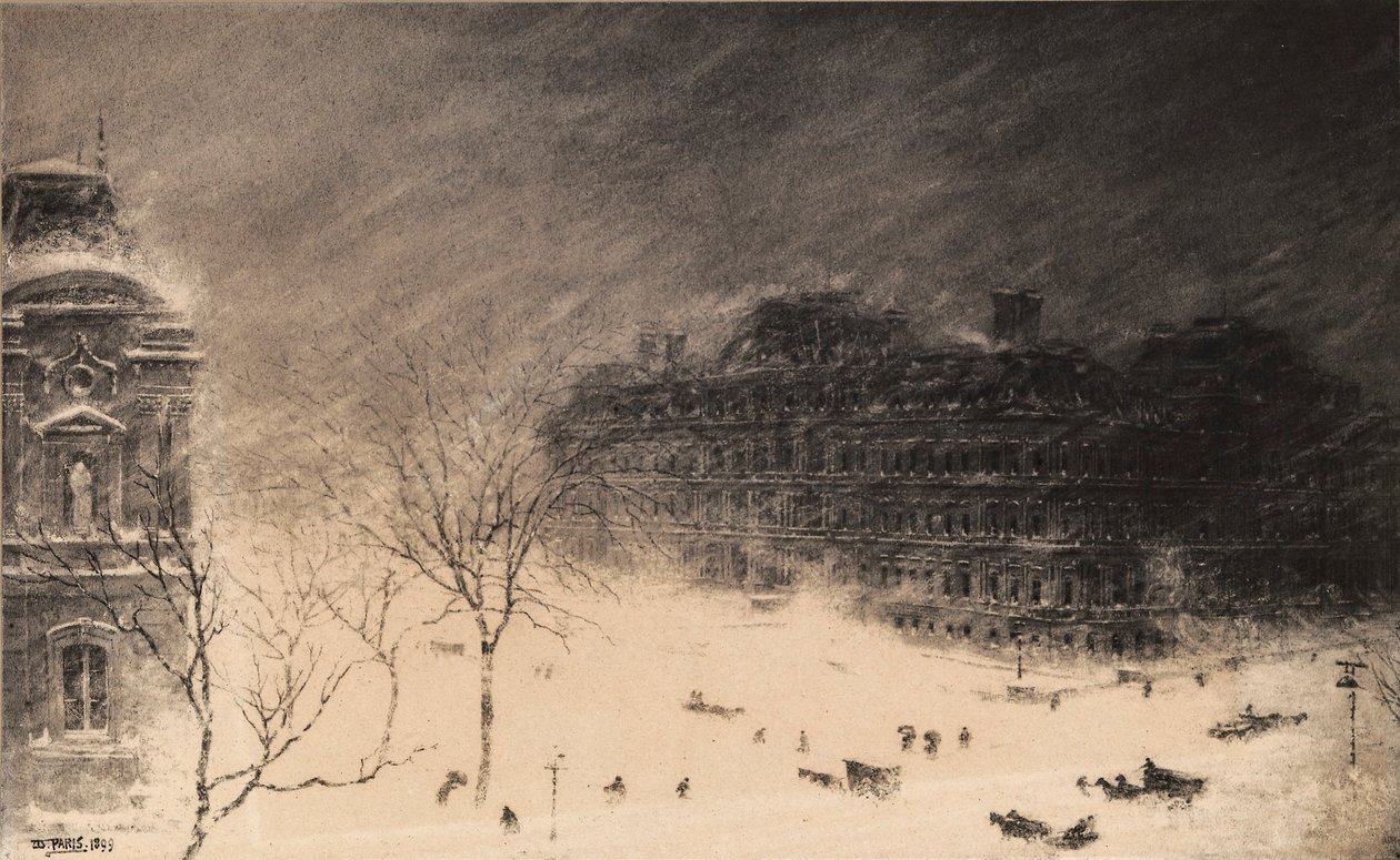 Angle de la 17e rue et de Pennsylvania Avenue, N.W. pendant le blizzard de 1899 - Walter Paris