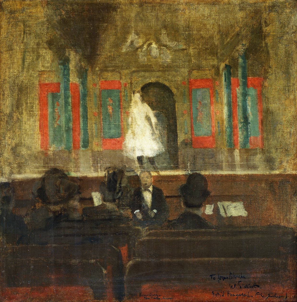 Queenie Lawrence sur la scène de Gatti, c. 1888 - Walter Richard Sickert