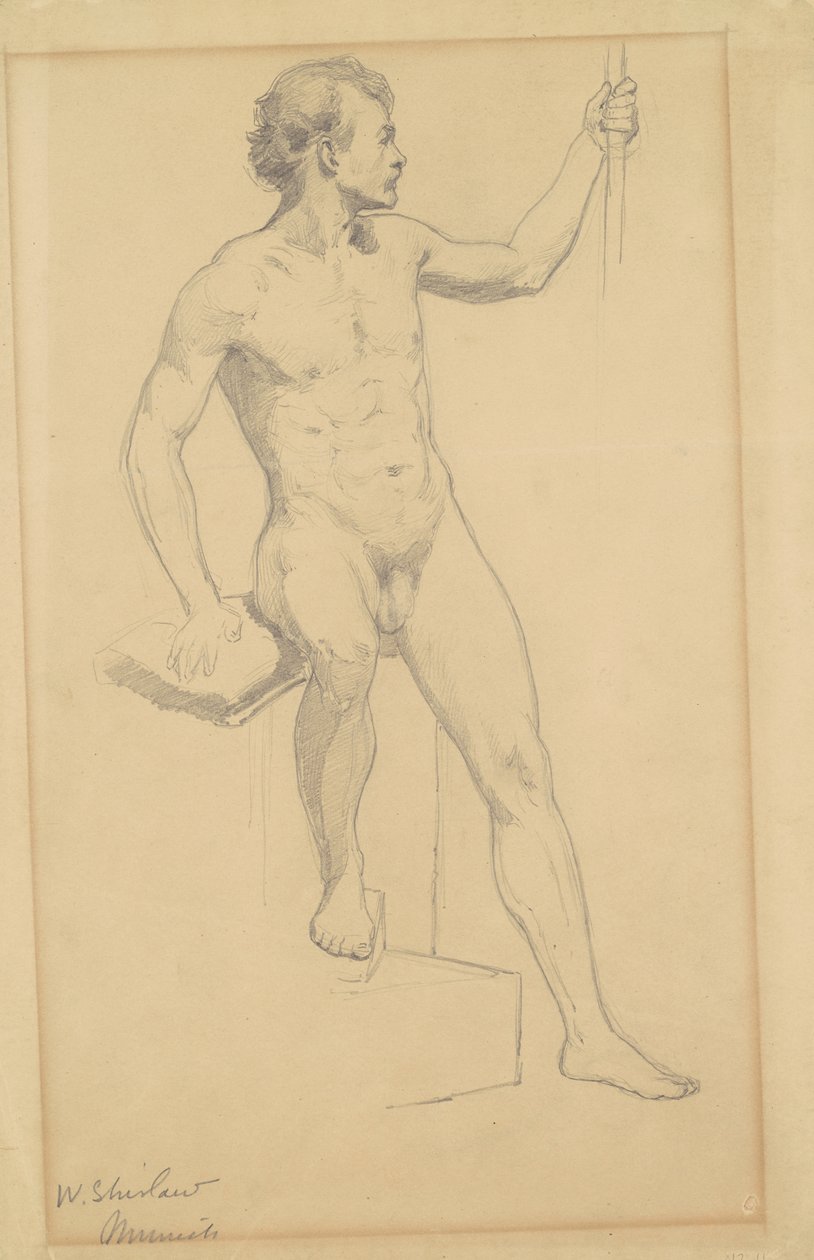 Nu Masculin Assis, vers 1870-77 - Walter Shirlaw