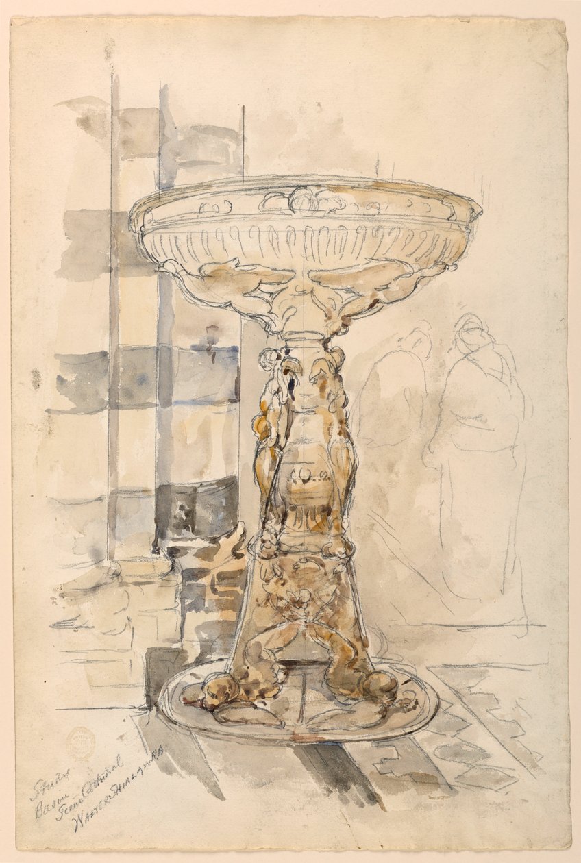 Étude de bassin, cathédrale de Sienne - Walter Shirlaw