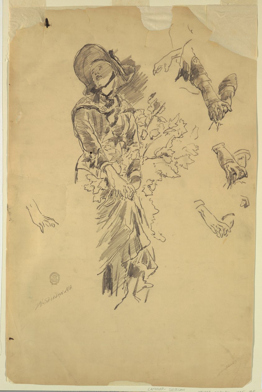 Étude de figure pour "Dans les montagnes" - Walter Shirlaw
