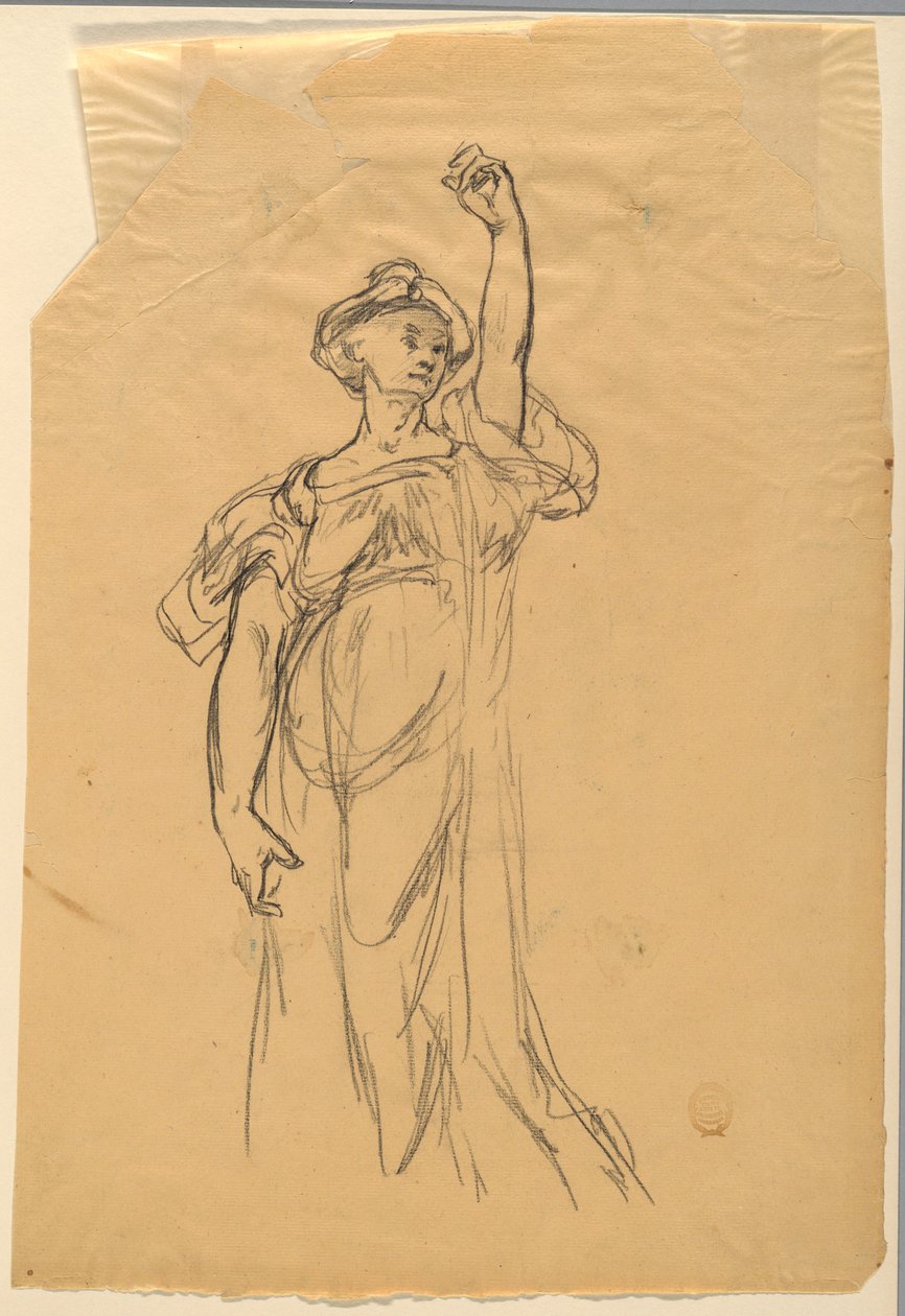 Étude de figure avec bras levé - Walter Shirlaw