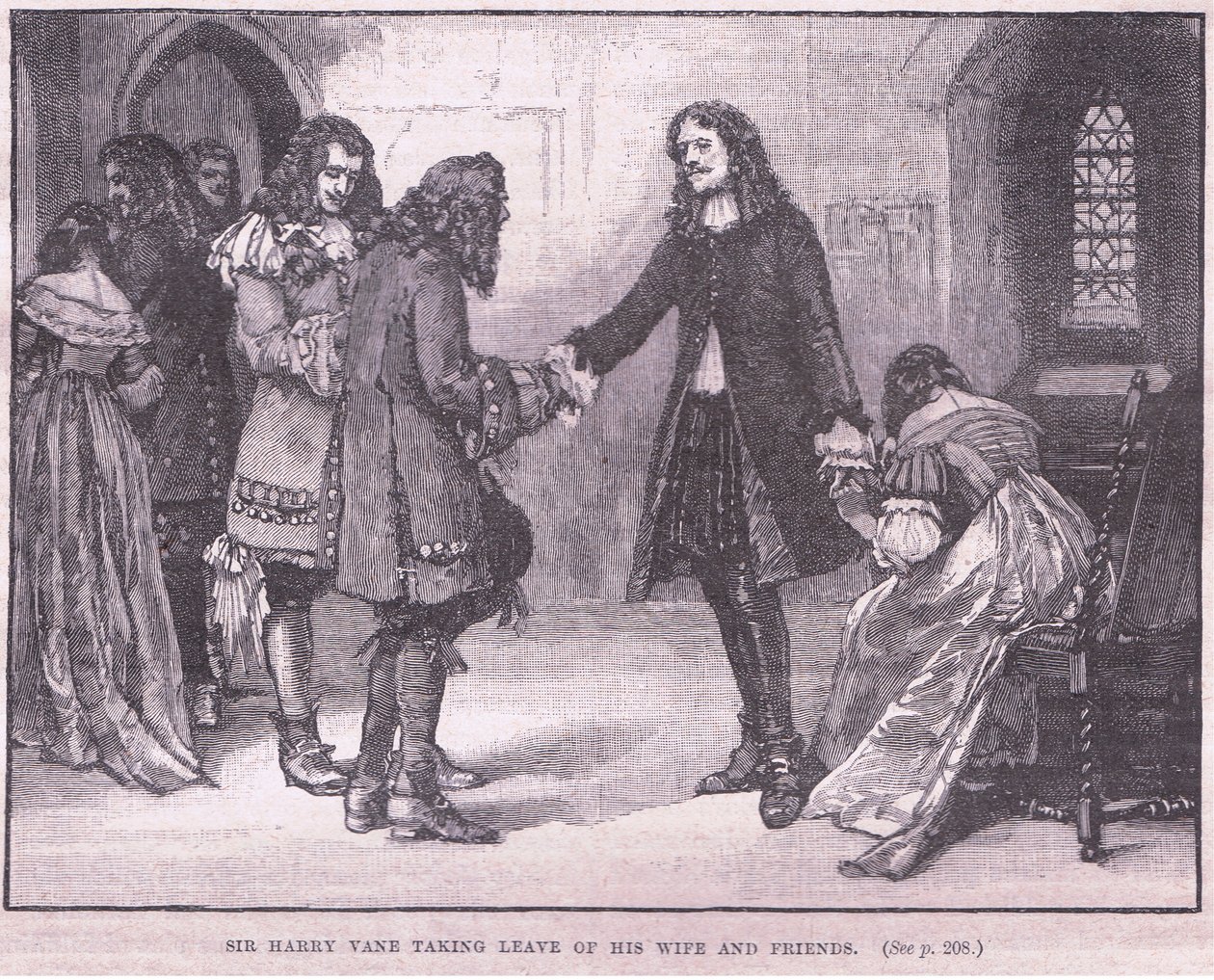 Sir Henry Vane prenant congé de sa femme et de ses amis - Walter Stanley Paget