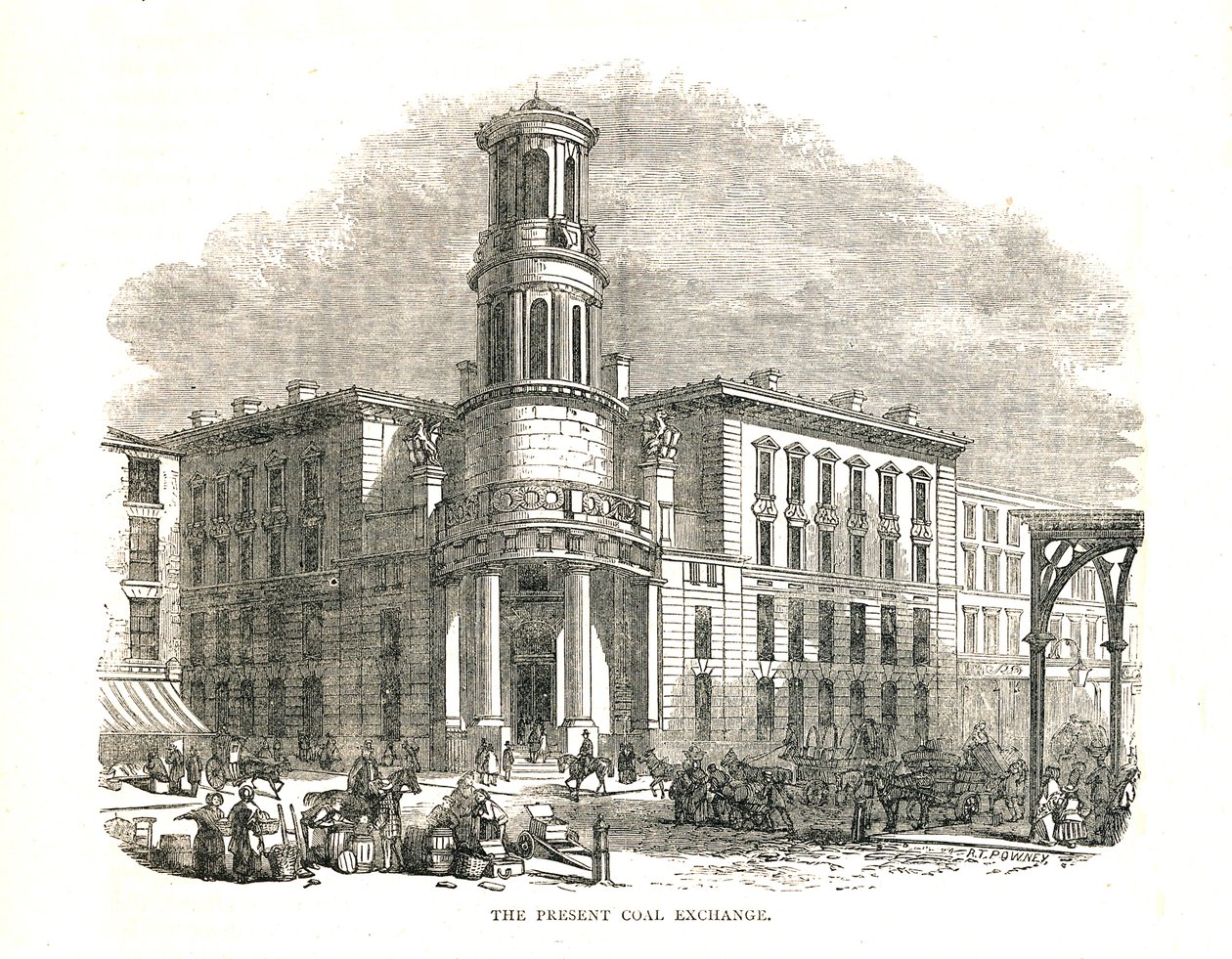 La nouvelle Bourse du charbon, ouverte par le prince Albert en 1849, Thames Street, 1878 - Walter Thornbury