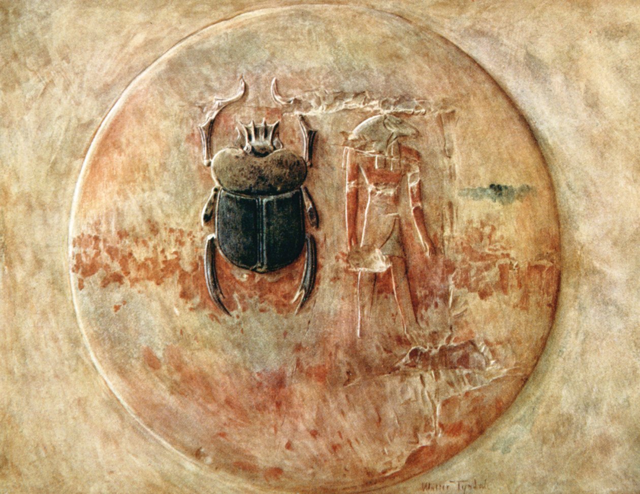 Scarabée et Ra, Tombe de Seti, Égypte, 1910 - Walter Tyndale