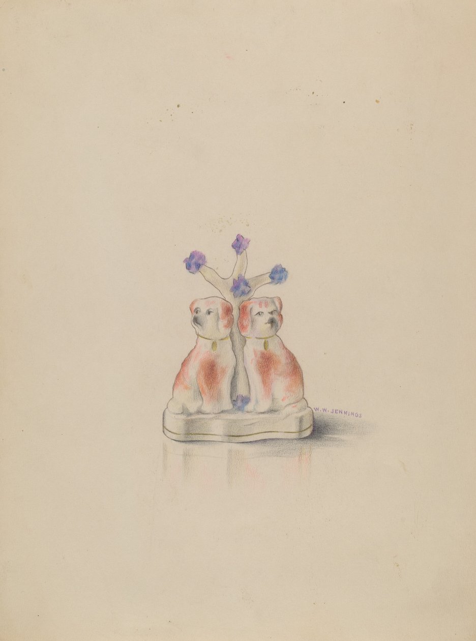 Chiens en porcelaine - Walter W. Jennings