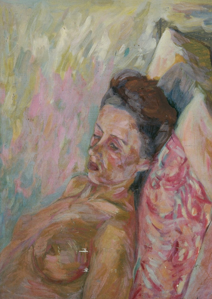 Nu féminin sur coussin - Walther Gamerith