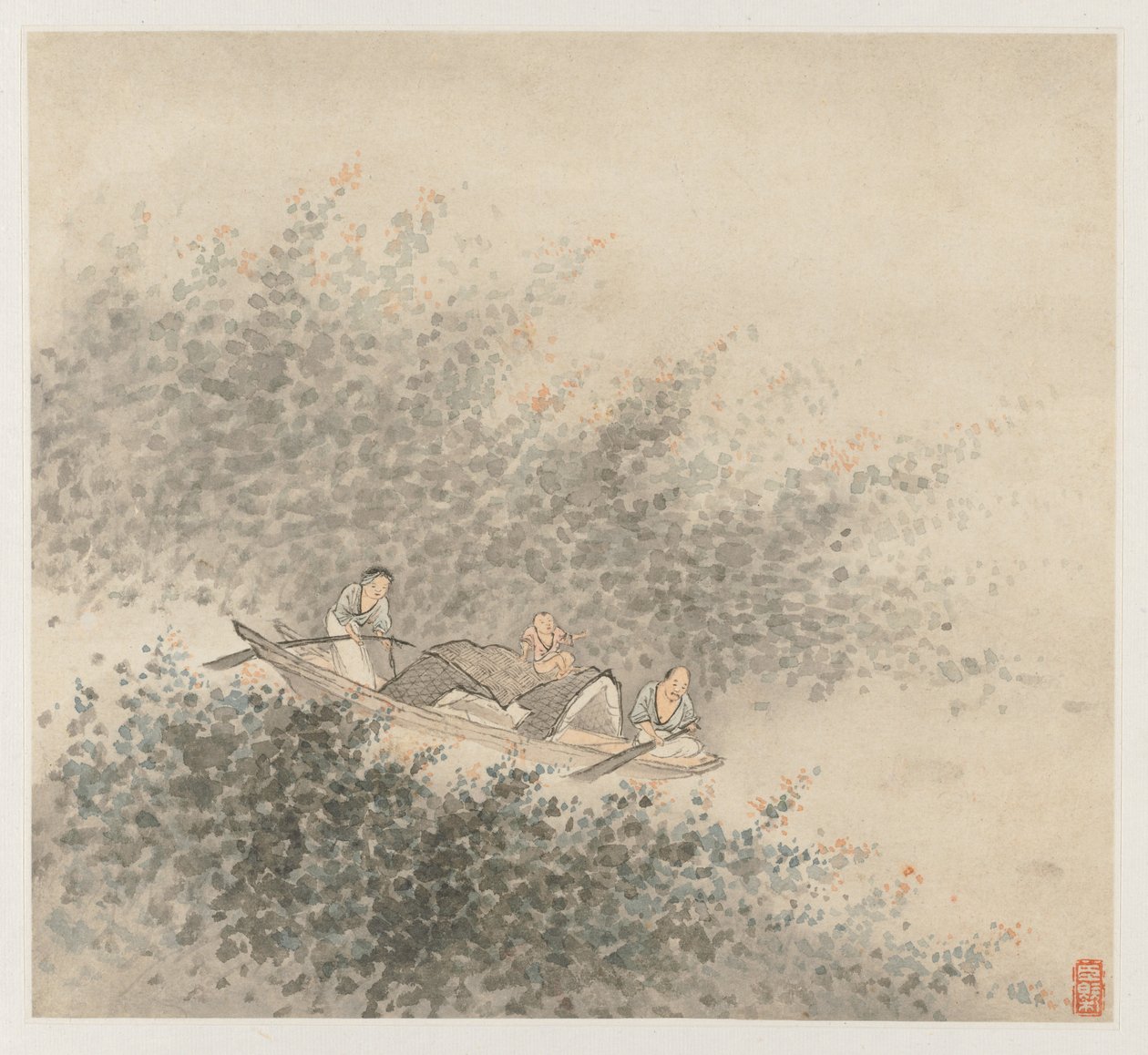 Album de paysages : Feuille 6, 1677 - Wang Gai