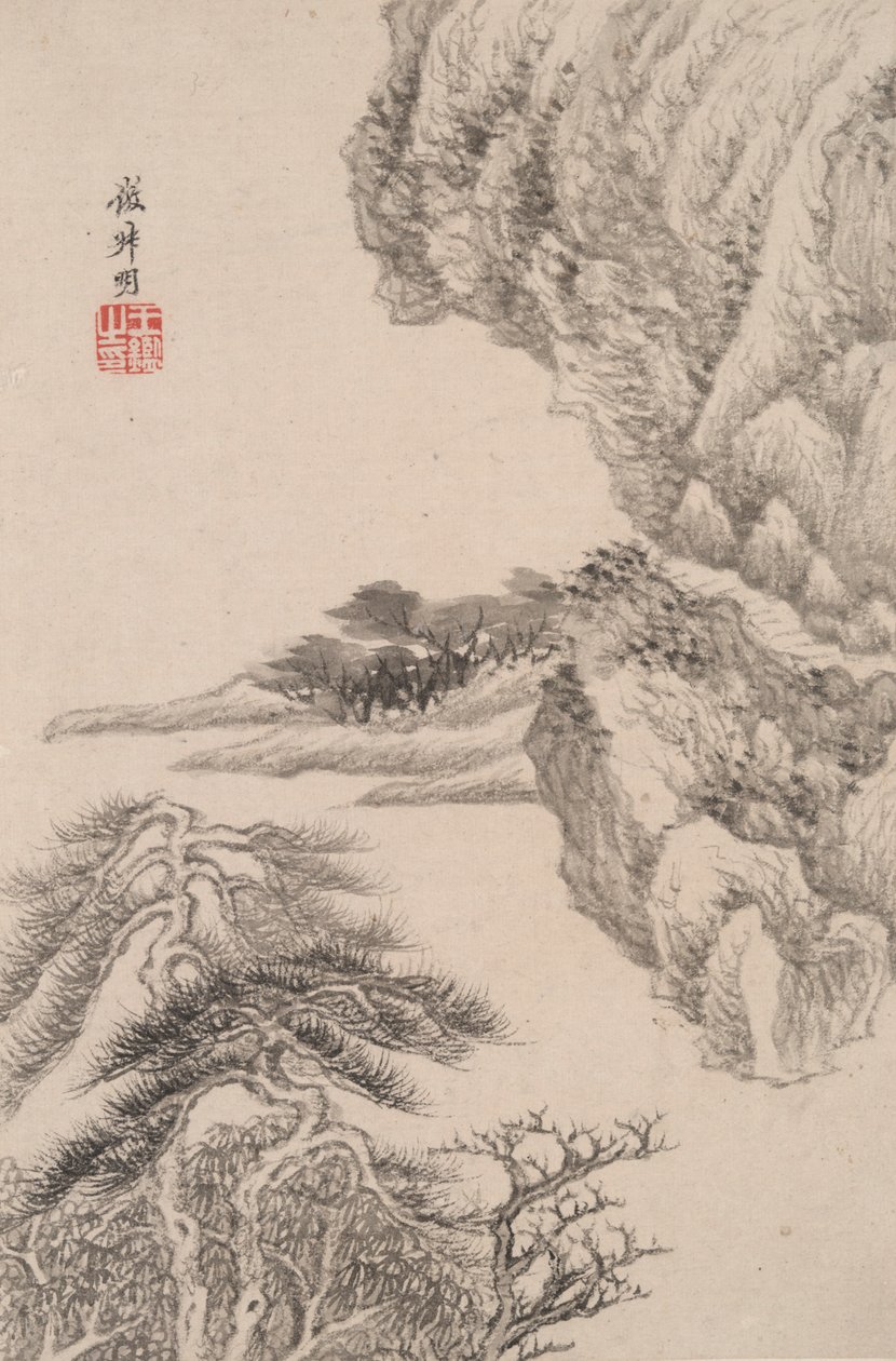 Paysage dans le style de divers vieux maîtres : Paysage après Wang Meng (1308) - Wang Jian