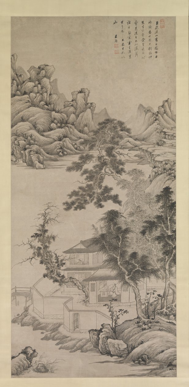 Érudit élevé parmi les ruisseaux et les montagnes, à la manière de Juran - Wang Jian