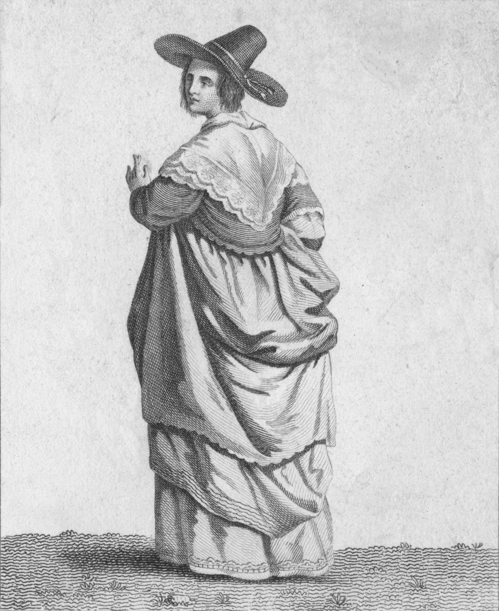 Une Femme de Marchand - Costume des Citoyens Éminents en 1640 - Warren