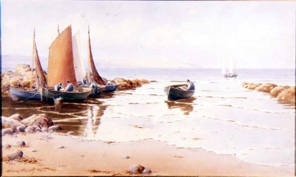 Débarquer la prise (peut-être Cemaes Bay, Anglesey) - Warren Williams